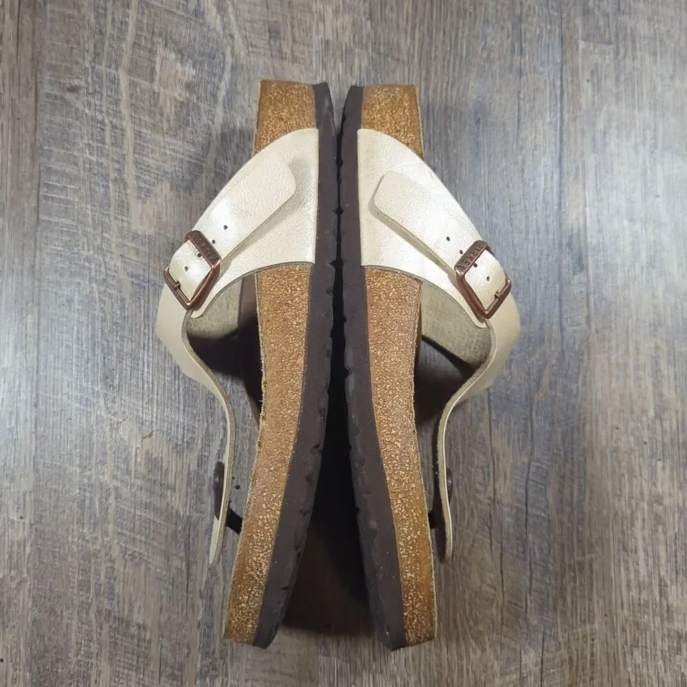 Birkenstock Gizeh Thong Sandals Shoes Germany Womens 39 US Size 8 Beige Tan